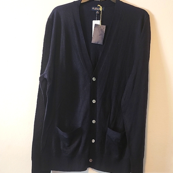 Brooks Brothers Dark Blue Cardigan Sweater